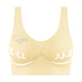 thumbnail image 4 of UPPADA Back Smoothing Bras for Women Bralette Comfy Seamless Bralettes No Underwire Push Up Bra Wide Band Bras Everyday Bras Beige,M, 4 of 8
