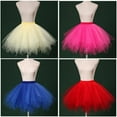 thumbnail image 4 of SDFGTstore Tulle Skirt Carnivals Layered Tulle Tutus Skirt Highs Waist Pleated Midi Skirt, 4 of 8