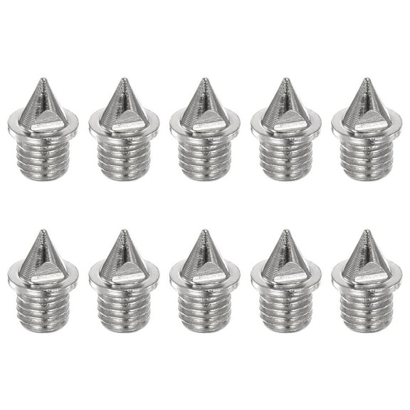 Track Spikes 3/16 Inch Alloy Steel Lightweight for Track Shoes, Silver Tone, 10 Pieces