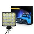 thumbnail image 2 of DIYOO Car Spotlight 48W 6000K 16LED Floodlight Waterproof Square Car Soft Working Light for SUV Truck, 2 of 10