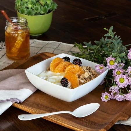 Carnival Square Bowl - Better Homes & Gardens Square Bowls, White, Set of 6