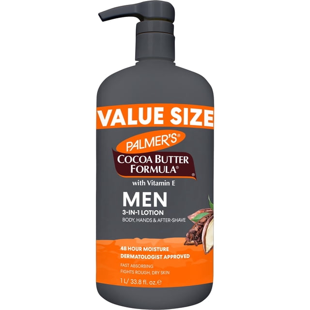 Palmer's Cocoa Butter Formula Men's Face Moisturizer and Body Lotion, 33.8 oz