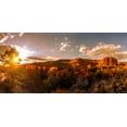 thumbnail image 2 of Norring, Tom 32x17 Black Ornate Wood Framed with Double Matting Museum Art Print Titled - Sunset and fall colors New Mexico, 2 of 4