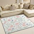thumbnail image 2 of Coolnut Pink Floral Pattern Non-Slip Runner Rug Washable Soft Absorbent Living Room Rugs for Bedroom 80x58 Inches Home Decor, 2 of 7