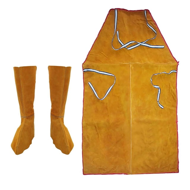 Delantal de Soldadura Shamjiam Cubierta De Pies Protectores De Soldadura Naranja