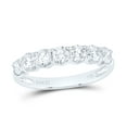 thumbnail image 4 of 14kt White Gold Womens Round Diamond Classic Anniversary Band Ring 1.00 Cttw, 4 of 4