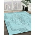 thumbnail image 2 of Ahgly Company Indoor Round Patterned Electric Blue Area Rugs, 4' Round, 2 of 6