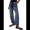 thumbnail image 1 of Pantalones Vaqueros Holgados de para Mujer, de Tiro Bajo, con Parches y Pernera y Bolsillos. Salpicaduras de Tinta M, 1 of 9