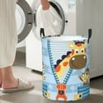 thumbnail image 5 of Susaid Giraffe Come Out From Zipper Print Waterproof Oxford Cloth Storage Circular Laundry Hamper BasketCapacity for Home-Small, 5 of 6