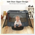 thumbnail image 5 of INFANS Travel Crib, Portable Baby Playpen with Removable Bassinet Soft Mattress Carry Bag, Foldable Lightweight Playard Nursery Center for Newborns Toddlers (Dark Gray), 5 of 9