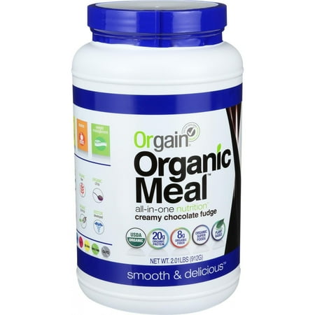 Orgain Organic Meal Powder, Creamy Chocolate Fudge, 20g Protein, 2.0 Lb