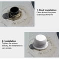 thumbnail image 4 of Tapa de Ventilacia de Champiñones Redondos, Tapa de Ventilación del Techo de RV Fácil Instalación Anti -Desvanecimiento 155 mm Con Pantalla de Malla para Autocaravana, 4 of 7