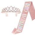 thumbnail image 2 of Corona de banda de cumpleaños para agregar ambiente, banda de tiara de cumpleaños ligera de colores para fiesta de cumpleaños, oro rosa, 2 of 10