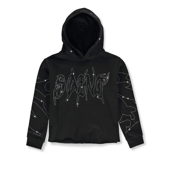 FWRD Boys' Rhinestone Tribal Hoodie Color: black Size: 8