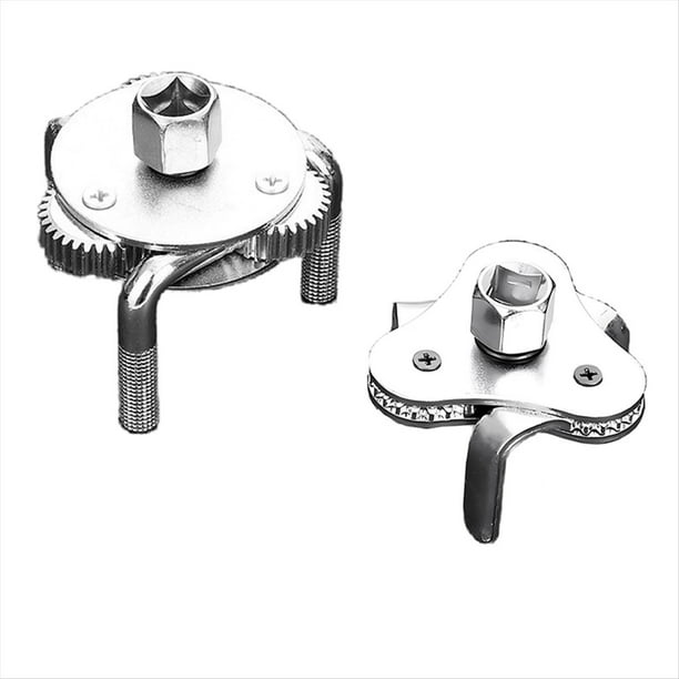 2 Herramientas de Llave de Filtro de Aceite de Mordazas Ajustables para Quitar Filtros de Aceite de Motocicletas, Automóviles, Camiones y de Servicio Pesado