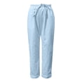thumbnail image 4 of MKLEKYY Jeans pour Femmes Pantalon Décontracté Multicolore Grande Taille à Lacets pour Femmes, 4 of 4