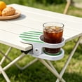 thumbnail image 2 of Striped Clip-On Drink Holder, Portable Easy-Install Beach/Pool Chair Cup Holder with Clamp for Desk Recliner, 2 of 7