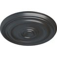 thumbnail image 3 of Ekena Millwork 15 3/4"OD x 1 1/2"P Devon Ceiling Medallion (Fits Canopies up to 3 5/8"), Hand-Painted Pewter, 3 of 6