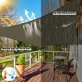 thumbnail image 3 of NAWAY 12'X20'Mocha Rectangular Sun Shade Sail – HDPE 95% UV Block Outdoor Canopy for Patio, Garden, Pool, Breathable & Windproof Shade Cover with D-Rings, 3 of 8