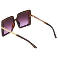 thumbnail image 4 of Martha Stewart Women's MS147 Oversized UVA and UVB Protective Square Fashion Sunglasses, 54mm, 4 of 6