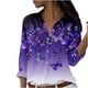 thumbnail image 1 of Mujeres Casual Turndown Collar Impreso Suelto Manga Larga Tops Blusa Botones Cardigan Odeerbi ODB-6, 1 of 5