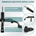 thumbnail image 6 of COOLHUT Ergonomic Office Chair, Home Office Chair with Adjustable Lumbar Support, Comfy Mesh Home Office Chair with Flip-up Arms, Swivel Computer Desk Chair, Black, 6 of 9