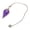 Amethyst, variant on Unique Crystal Pendulums Necklace Featuring Glass Charm and Adjustable Chain Suitable for Energy Balancing