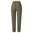 thumbnail image 5 of Gibobby pantalones de mezclilla para mujer Pantalones de algodón y lino para mujer, pantalones informales con cintura elástica, pantalones con bolsillo (Verde, S), 5 of 5