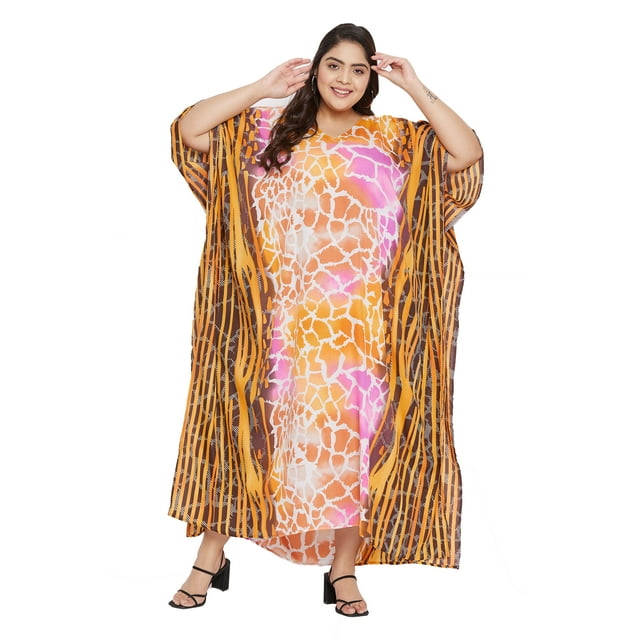 Caftans pour Femmes Longue Maxi Grande Taille Robe Caftans Manches 3/4 Robes pour Dames Filles en Ligne