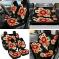 thumbnail image 3 of XYZCANDO Beautiful Flowers Trash Can Car Coasters Handbrake Cover Lipstick Cover Keychain Fender Cover Seat Belt Cover Armrest Cover Steering Wheel Cover Car Cushion Cover Colorful, 3 of 7