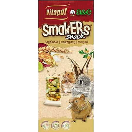 AE Cage Company Smakers Vegetable Sticks for Small Animals [Small Pet Fruit Treats, AE Cage Company, Bird Supplies] 2 count