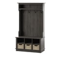 thumbnail image 5 of Twin Star Home 40" Hall Tree with Open Storage and Included Baskets, Weathered Gray, 5 of 10