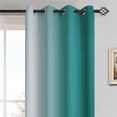 thumbnail image 5 of Yakamok Grommet Light Blocking Teal Blackout Ombre Curtains,Room Darkening Window Drapes for Bedroom/Living Room Blackout, 52x84 inches, 2 Panels, 5 of 8