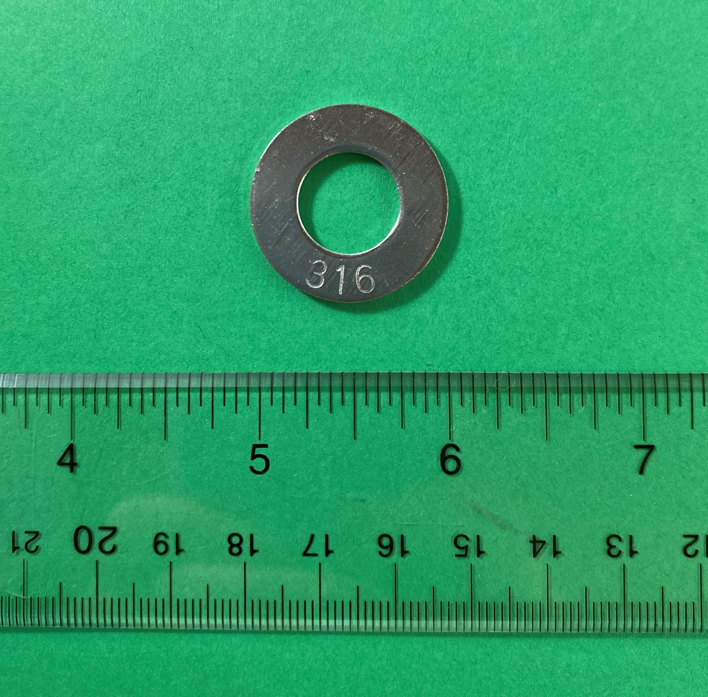 US STAINLESS 100 Pieces Stainless Steel 316 SAE 1/2" Flat Washer OD 1 1/16"