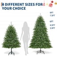 thumbnail image 2 of Bingirl 7.5-Foot PVC Pre-Lit Artificial Christmas Tree Featuring Dual Color LEDs for Both Indoor and Outdoor Use, 2 of 7