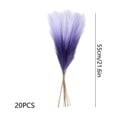 thumbnail image 2 of 20Pcs Artificial Pampas Grass 55cm Faux Dried Flowers Bouquet for Home Decor Wedding Centerpiece Boho Floral Arrangement Living Room Bedroom Dining Room Entryway Vase Filler Natural Reeds Stems, 2 of 6