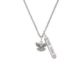 thumbnail image 2 of Delight Jewelry Silvertone Small Angel with Heart Silvertone Hope Anchors the Soul Bar Charm Necklace, 23", 2 of 4
