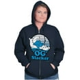 thumbnail image 4 of Lazy Smurf OG Slacker Sleepy Naps Zip Up Hoodie Men's Women's Brisco Brands S, 4 of 6