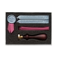 thumbnail image 1 of Wax Seal Stamp Kit Sealing Wax Sticks with Wicks Wax Seal Stamp Silk Ribbons with Gift Box for Envelopes Letter Cards Wedding Invitations Sealing Decoration Crafts Supplies, 1 of 8