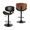 Black 2-Pack/20.67 x 20.47 x 45.67 inch, variant on Alvantor 2-Pack Swivel Bar Stools, for Kitchen Counter, Adjustable Bar Height Chairs, Modern PU Leather Upholstered Bar Chair with Back and Footrest, for Bar, Kitchen Island, Dining Room