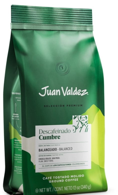 Juan Valdez Cumbre Decaf Ground Coffee 12oz