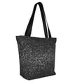 thumbnail image 2 of KLL Tote Bag for Women Black And White Dotted Print Shopping Grocery Reusable Bags for Office School Shopping Travel, 2 of 6