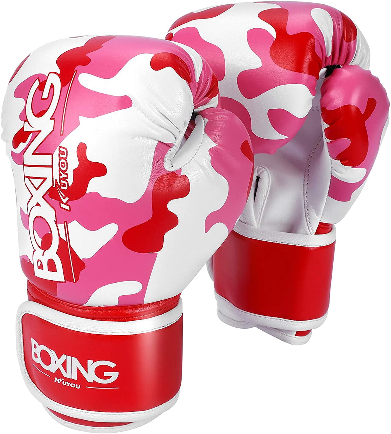 Details about    Women's Pro Style Training Gloves 12 oz Pink/White 