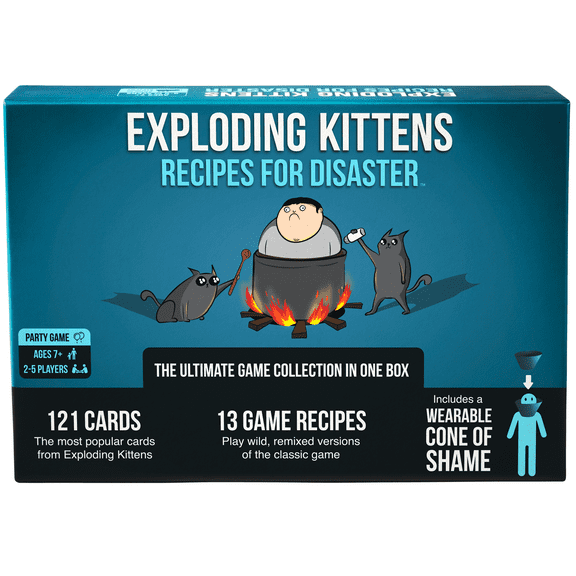 Exploding Kittens - Deluxe Russian Roulette Card Game Set - Family-Friendly Party Game for Adults, Teens and Kids