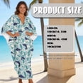thumbnail image 5 of XYZCANDO Women's Long Kaftan Dress Flowy Maxi Dress Beach Cover Up Loose Fit Batwing Sleeve Swimsuit Cover Ups Fish Camouflage Hawaiian Robe Vacation Outfits Elegant Gown Top Night Dress, 5 of 7