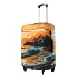 thumbnail image 2 of Cauagu Serene Ocean Sunset Print Travel Luggage Cover,Travel Dust-proof Suitcase Cover Softside Suitcase Protector for 18-32inch,Not Included Suitcase, 2 of 8
