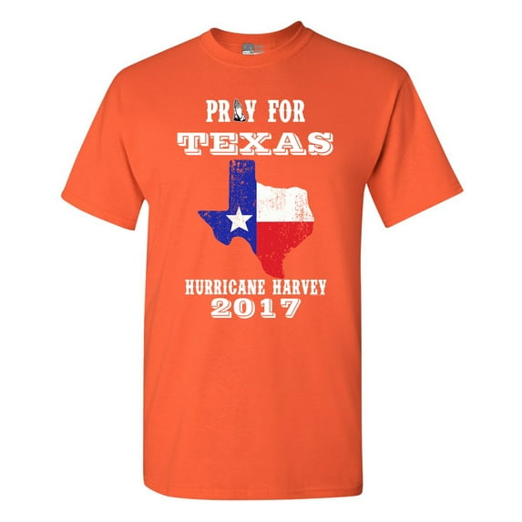 Pray for Texas Map Hurricane Harvey Survivor 2017 DT Adult T-Shirt Tee