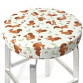 thumbnail image 3 of Daiia Squirrel Playing Stool Covers Round,Round Bar Stool Covers Waterproof Bar Chair Covers Washable Stool Cushion Slipcover for 12-14 Inch Chair-14 inch, 3 of 7