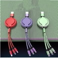 thumbnail image 5 of 3-in-1 On The Soft glue Go Retractable Charging Cable, Support Fast Charging and Data Sync, Compatible with Micro USB, USB-C/Type-C Devices, 5 of 5