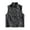 Black, variant on Men's Vintage Motorcycle Faux Leather Vest Punk- Classic Black Leather, Banded Collar, Covered Snaps Black